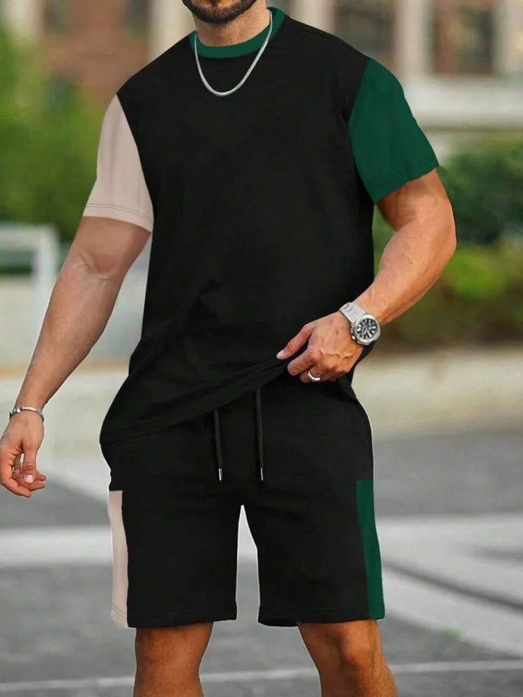 Men's T-Shirt and Shorts Set MBTZ25122420LN15 Bazaare Mart Shorts Set