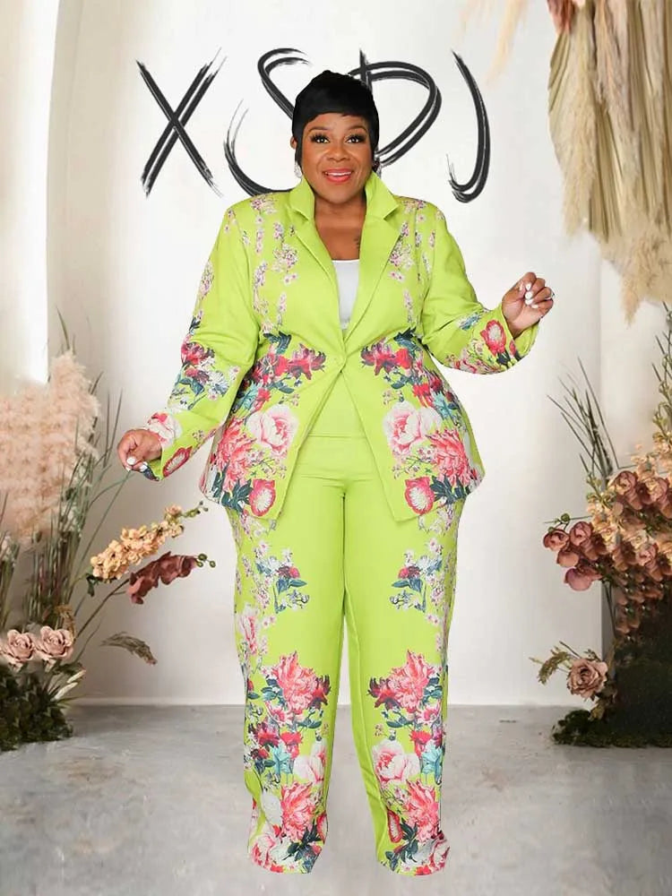Elegant Floral Pant Suit