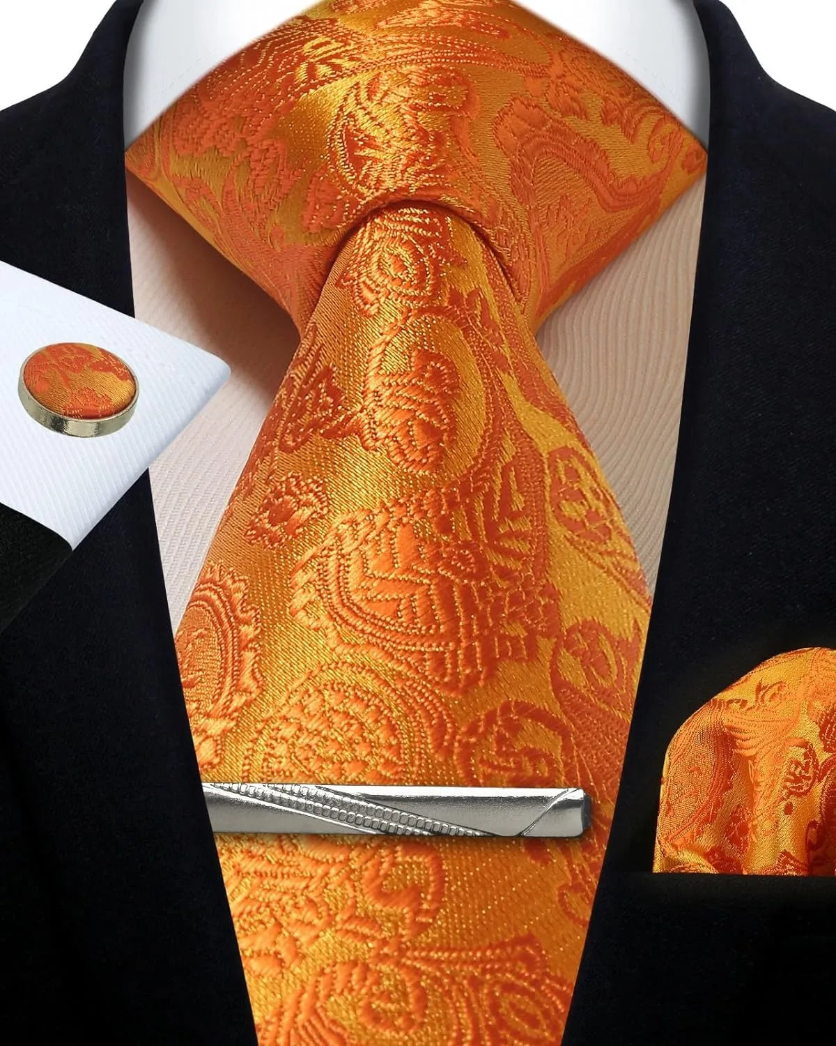 Silk Paisley 4pc Necktie Set