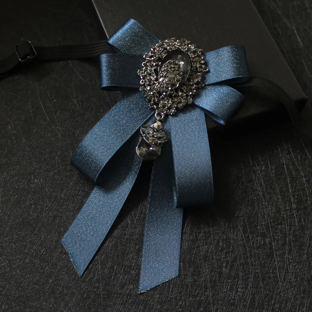 Rococo Handmade Ribbon Brooch Necktie 9 Bazaare Mart Rococo Handmade Ribbon Brooch Necktie