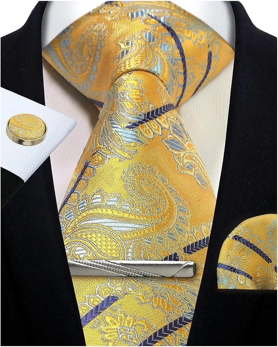 Silk Paisley 4pc Necktie Set