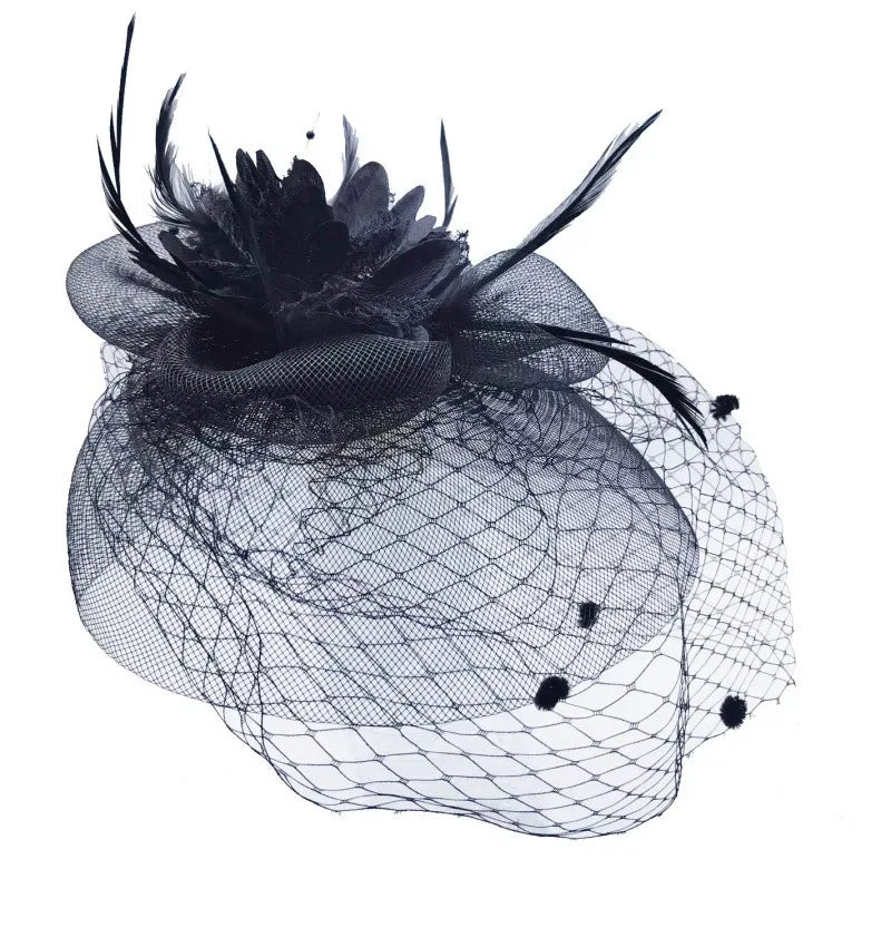 Mesh Veiled Flower Fascinators Bazaare Mart Mesh Veiled Flower Fascinators