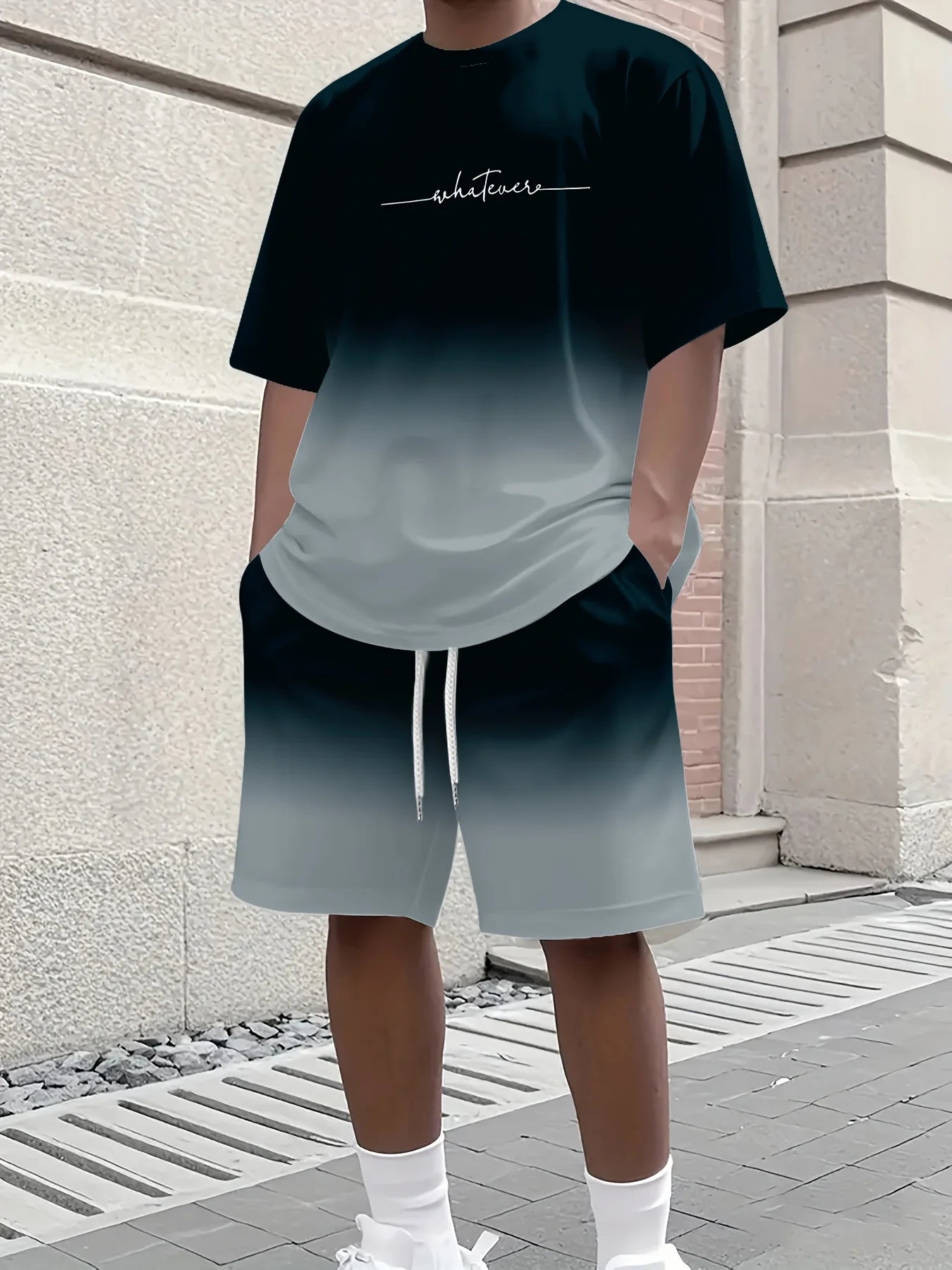 Men's T-Shirt and Shorts Set MBTZ25122420LN9 Bazaare Mart Shorts Set