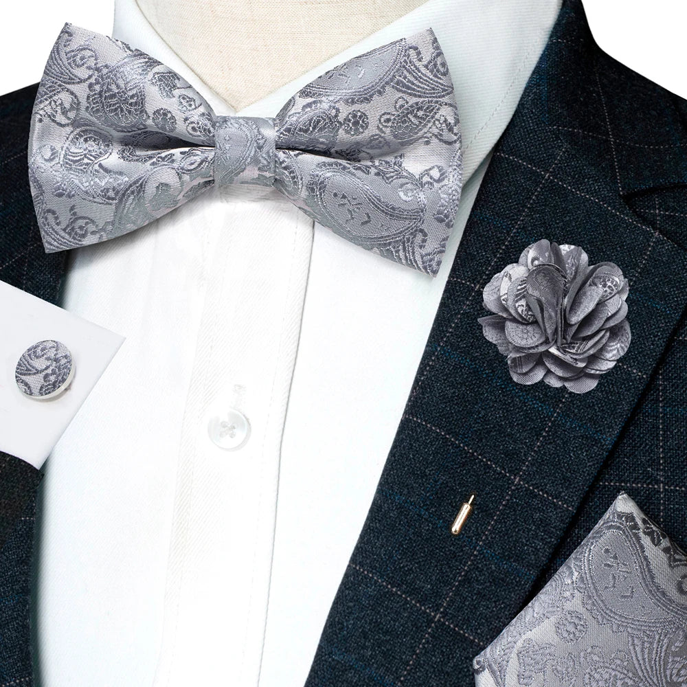 Paisley Jacquard Bow Tie 4pc Set Bazaare Mart Paisley Jacquard Bow Tie 4pc Set