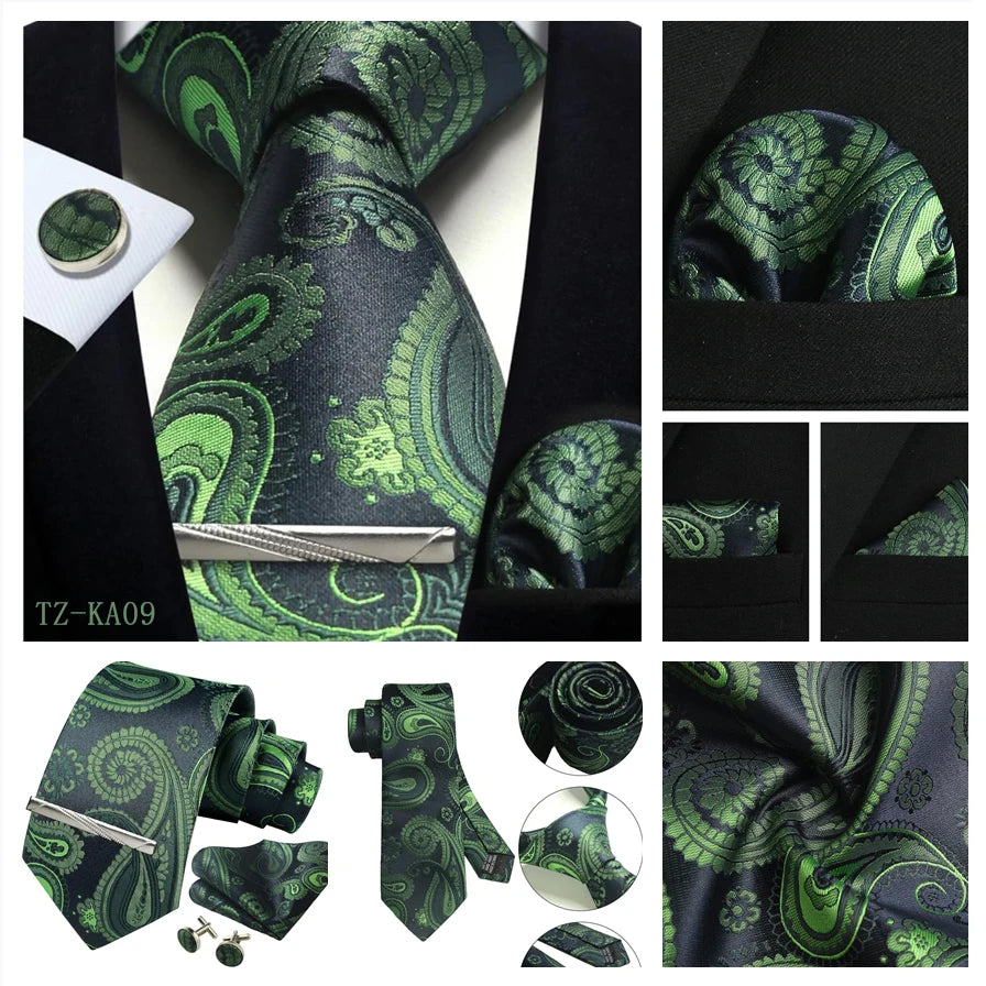 Silk Paisley 4pc Necktie Set
