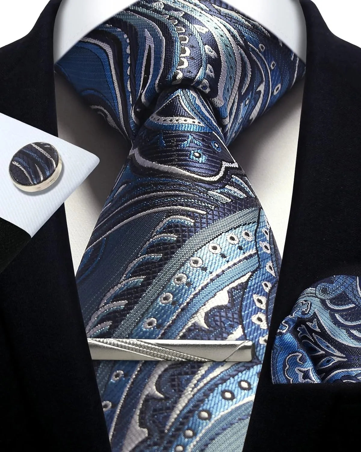 Silk Paisley 4pc Necktie Set