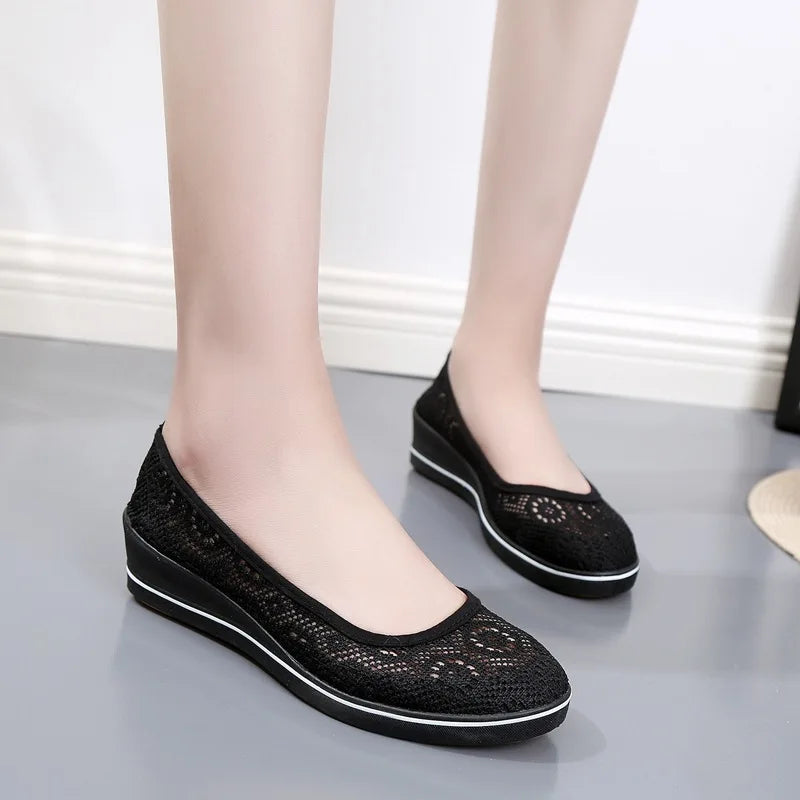 Hollow Lace Flats