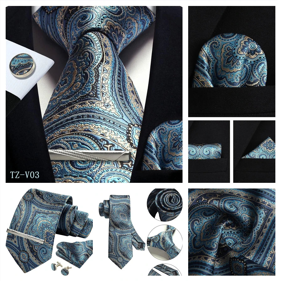 Silk Paisley 4pc Necktie Set