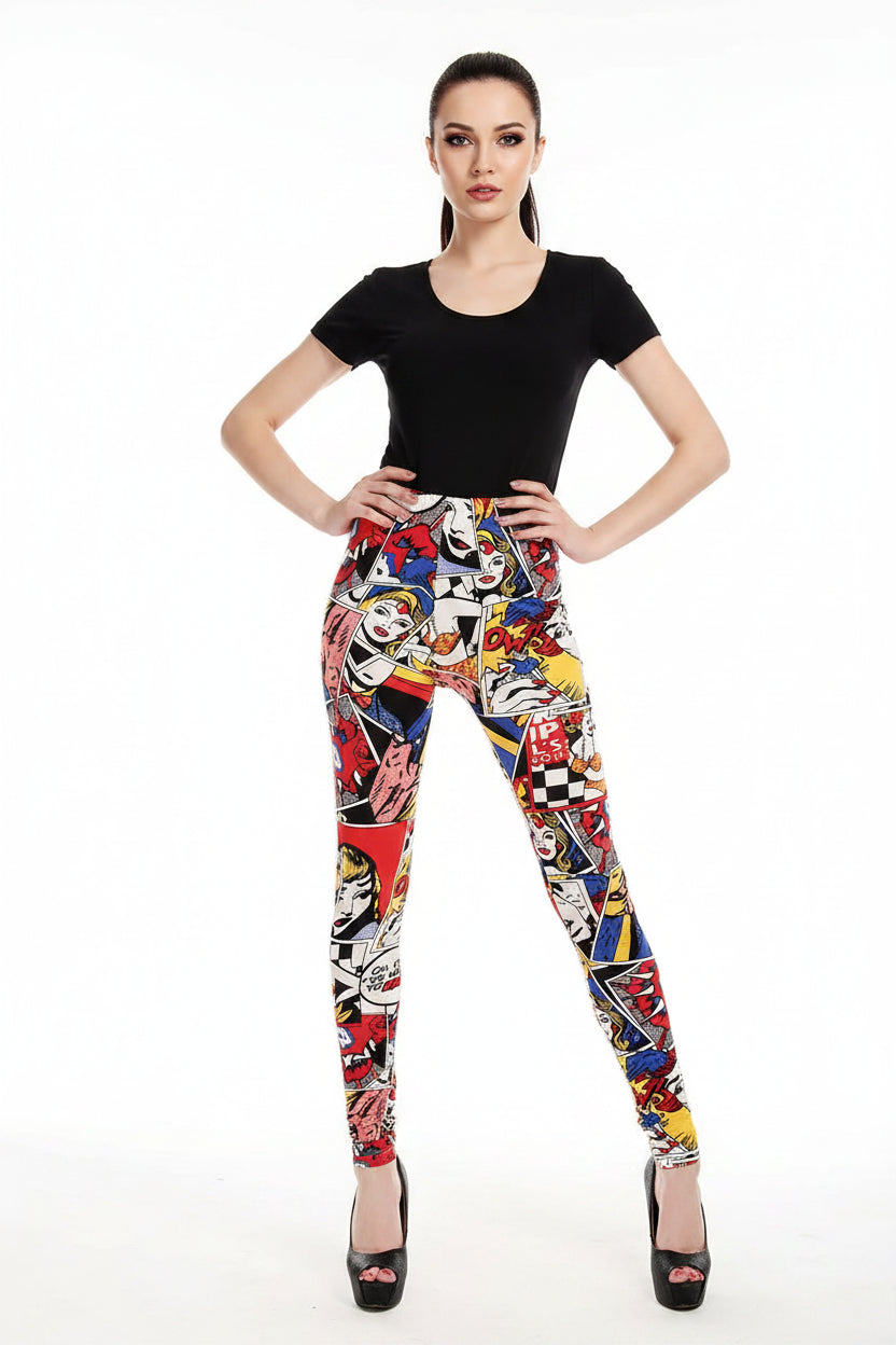 Women's Printed Leggings – Stretch Ankle-Length Fashion Leggings with Unique Pattern Designs PD195Beauty head Bazaare Mart Leggings