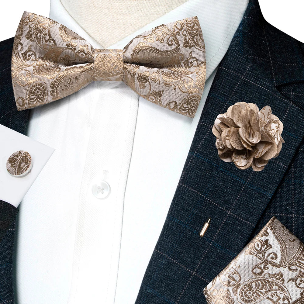 Paisley Jacquard Bow Tie 4pc Set Bazaare Mart Paisley Jacquard Bow Tie 4pc Set