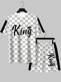 Men's Casual Striped & Graphic T-Shirt and Shorts Set | Summer 2-Piece Outfi