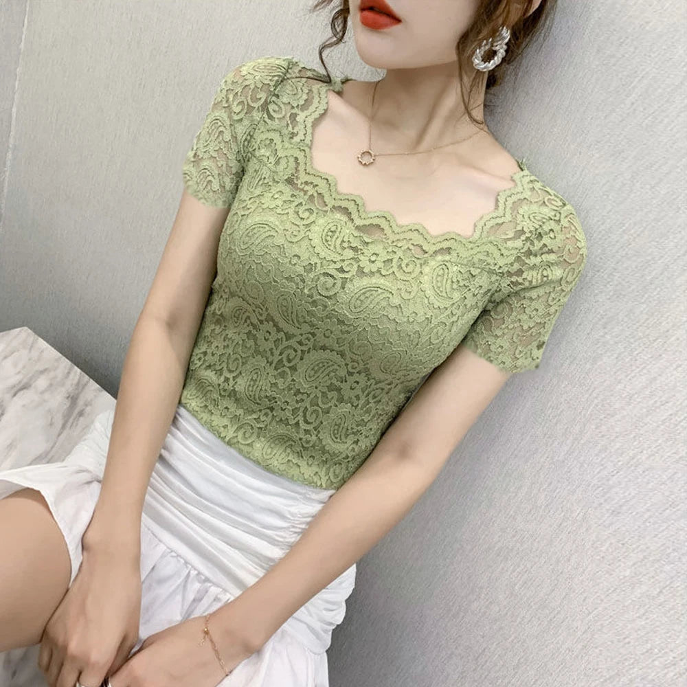 Lace Turtleneck Long Bell Sleeve Bazaare Mart Lace Turtleneck Long Bell Sleeve