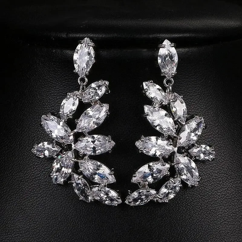 Glamorous Special Occasion CZ Earrings E2210 Bazaare Mart Rhinestone Earrings