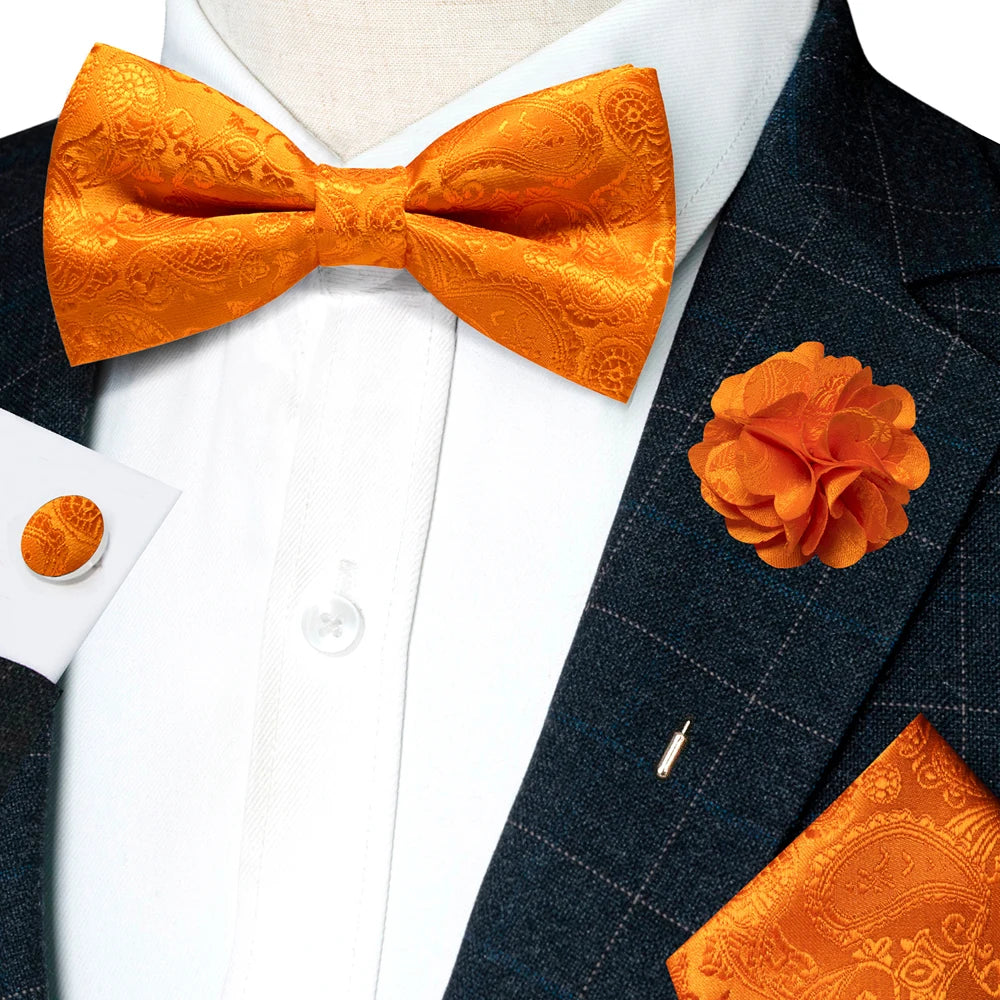 Paisley Jacquard Bow Tie 4pc Set Bazaare Mart Paisley Jacquard Bow Tie 4pc Set