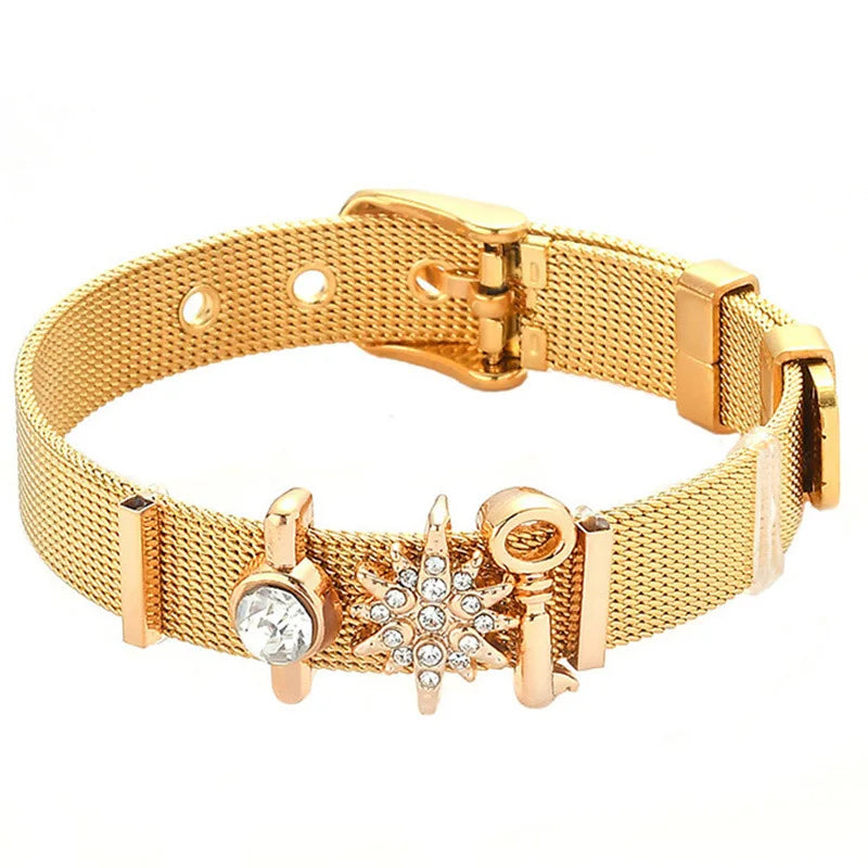 Nautical Stainless Steel Mesh Bracelet