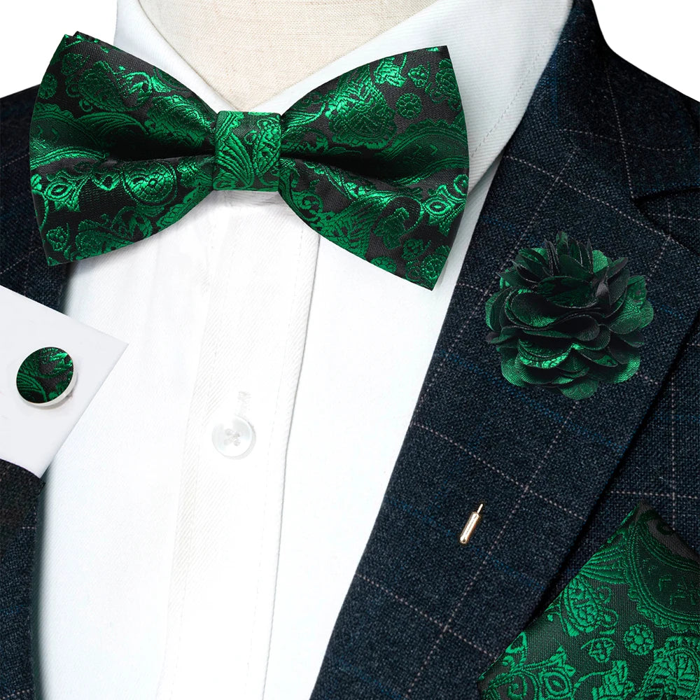 Paisley Jacquard Bow Tie 4pc Set Bazaare Mart Paisley Jacquard Bow Tie 4pc Set