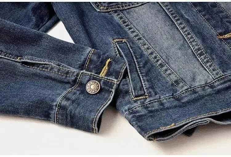 Women's Hooded Denim Jacket – Fleece-Lined Cropped Jean Jacket