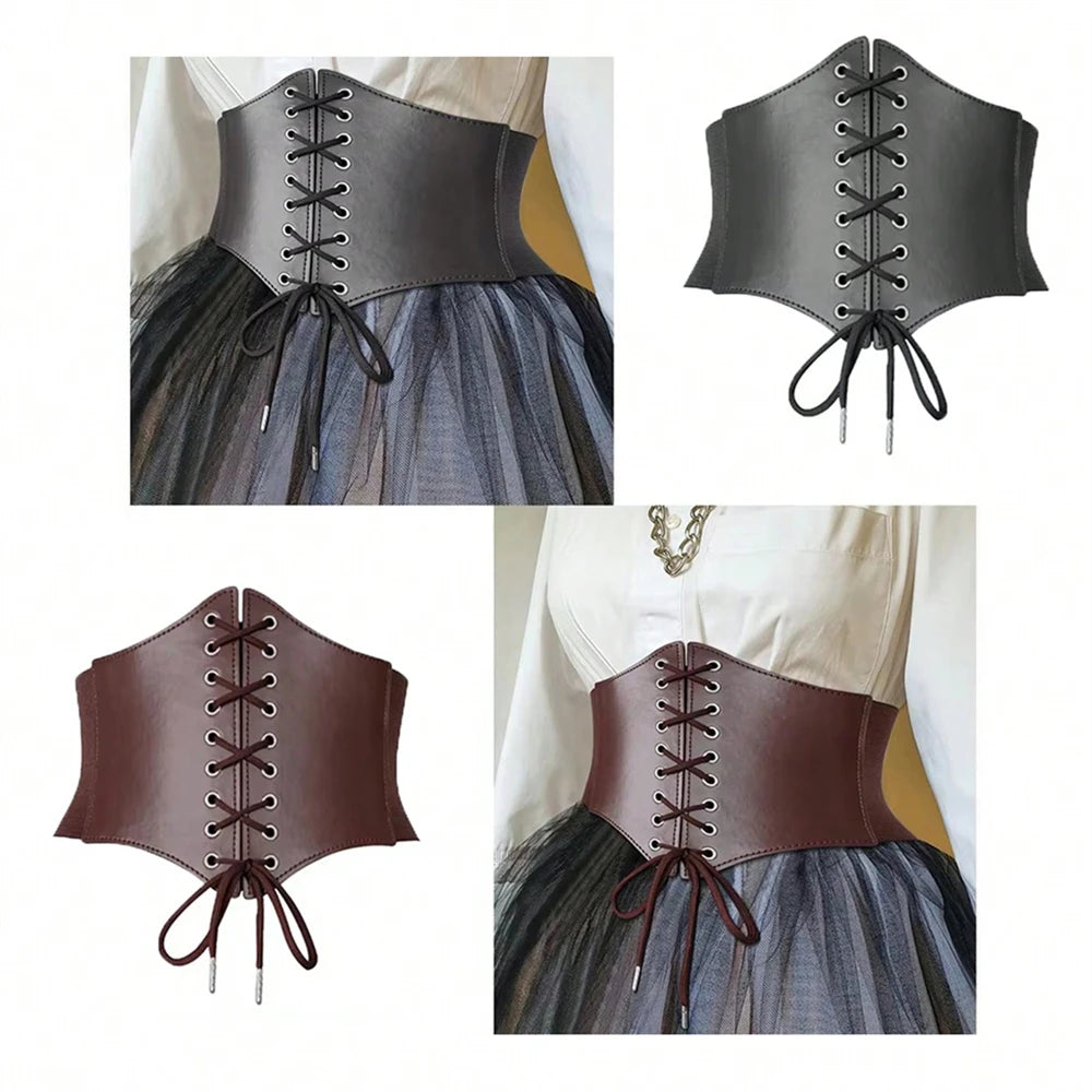 Retro PU Leather Underbust Corset Bazaare Mart Retro PU Leather Underbust Corset
