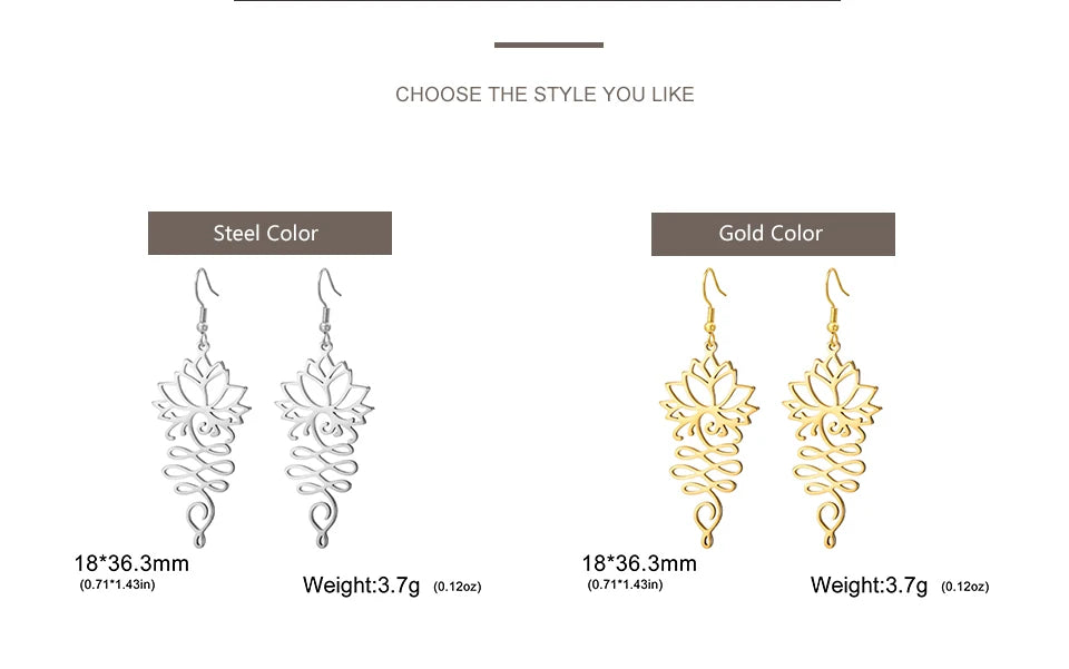 Hollow Lotus Flower Drop Earrings