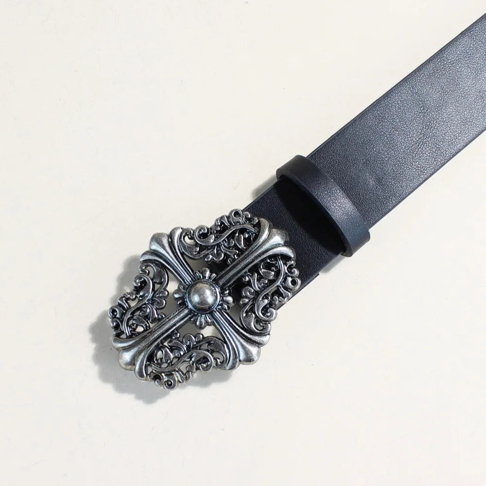 Y2K Rivet Punk Wide Belt Bazaare Mart Y2K Rivet Punk Wide Belt