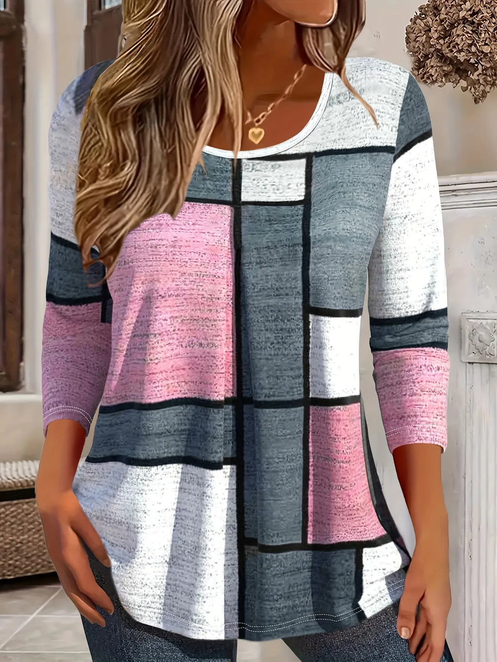 Vibrant Long Sleeve V-Neck T-Shirt