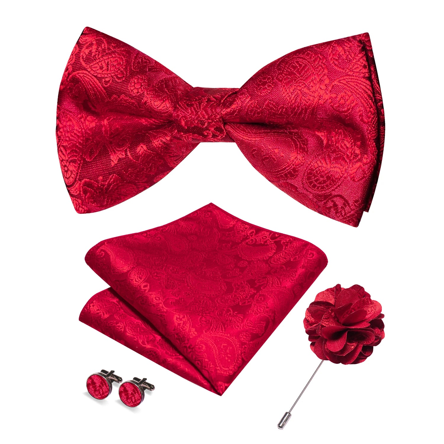 Paisley Jacquard Bow Tie 4pc Set 0002 Bazaare Mart Paisley Jacquard Bow Tie 4pc Set