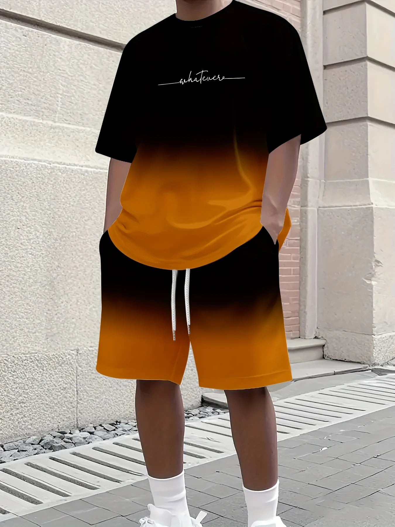 Men's T-Shirt and Shorts Set MBTZ25122420LN8 Bazaare Mart Shorts Set