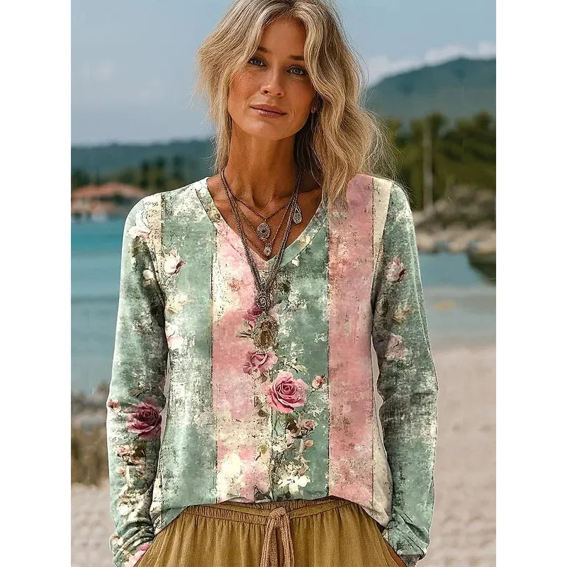 Floral Long Sleeve T-Shirts