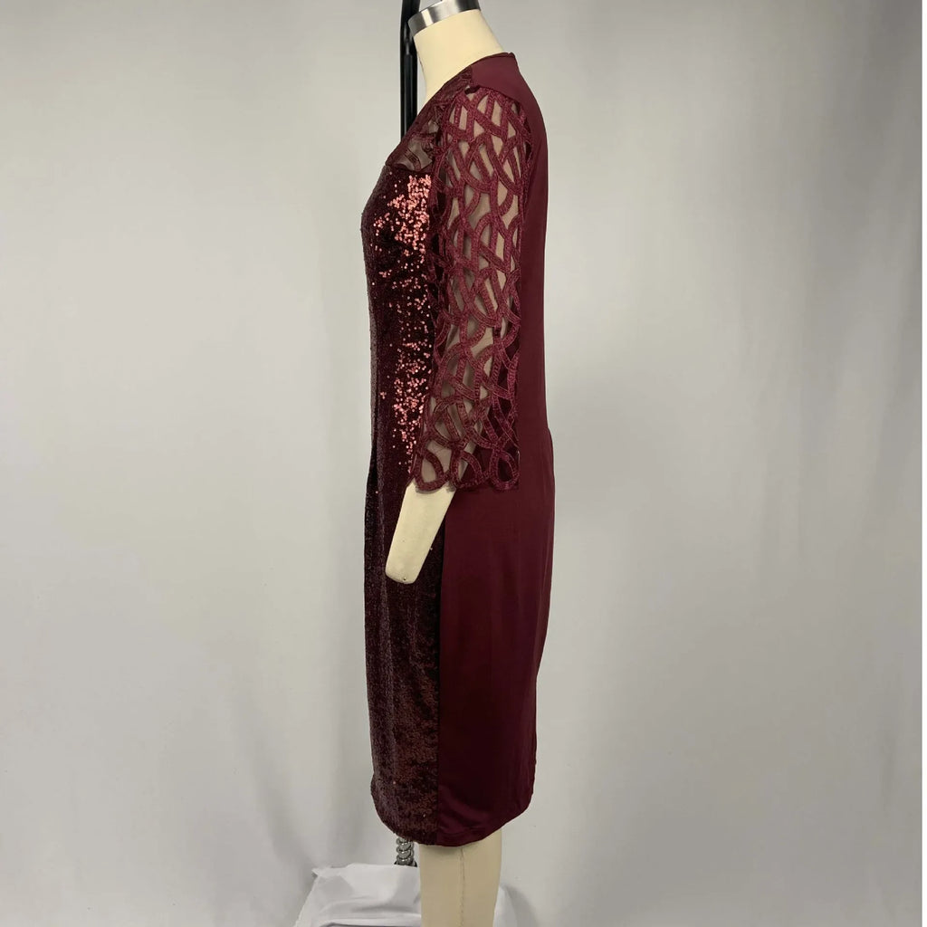 Elegant Sequin Plus Size Dress Bazaare Mart Elegant Sequin Plus Size Dress