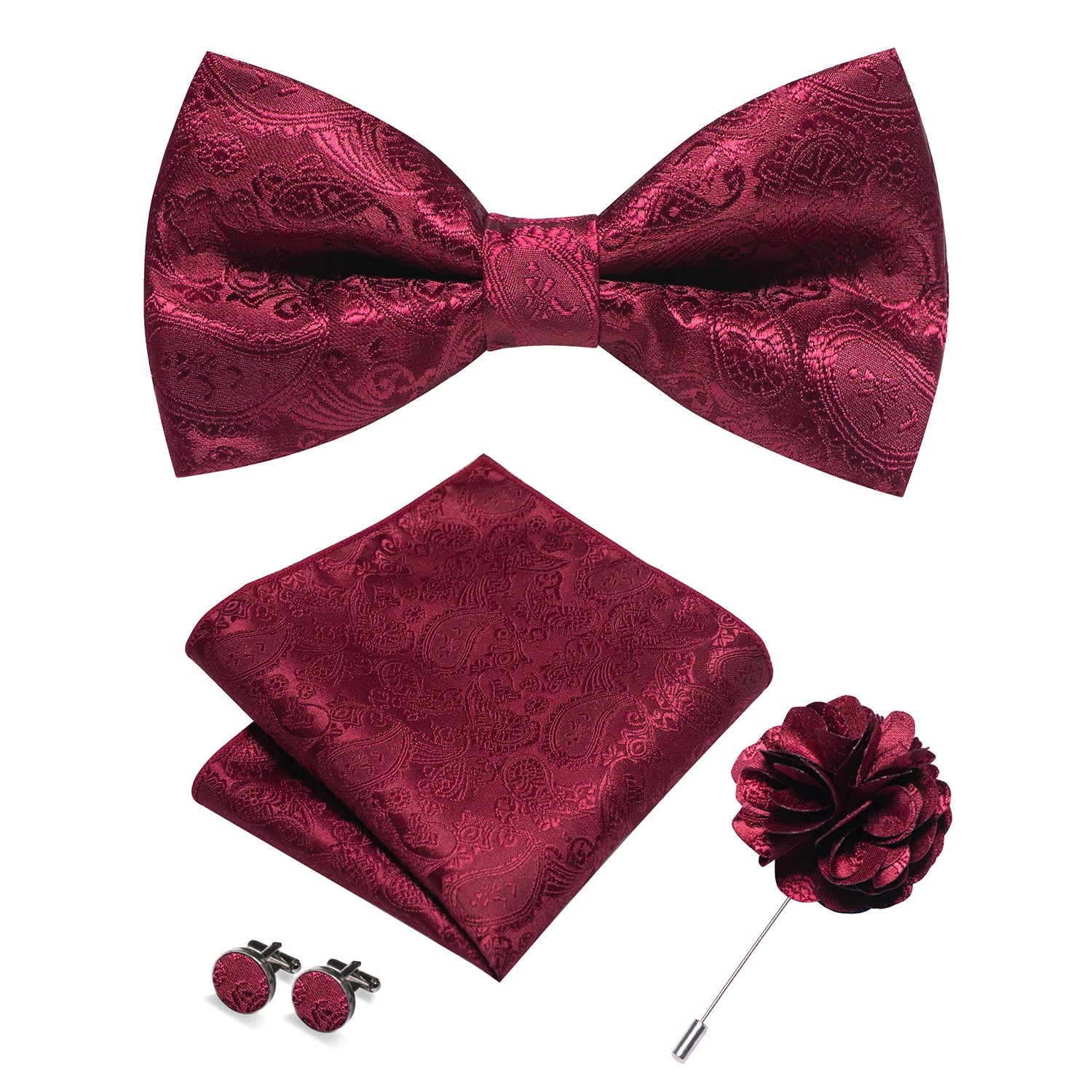Paisley Jacquard Bow Tie 4pc Set 0035 Bazaare Mart Paisley Jacquard Bow Tie 4pc Set