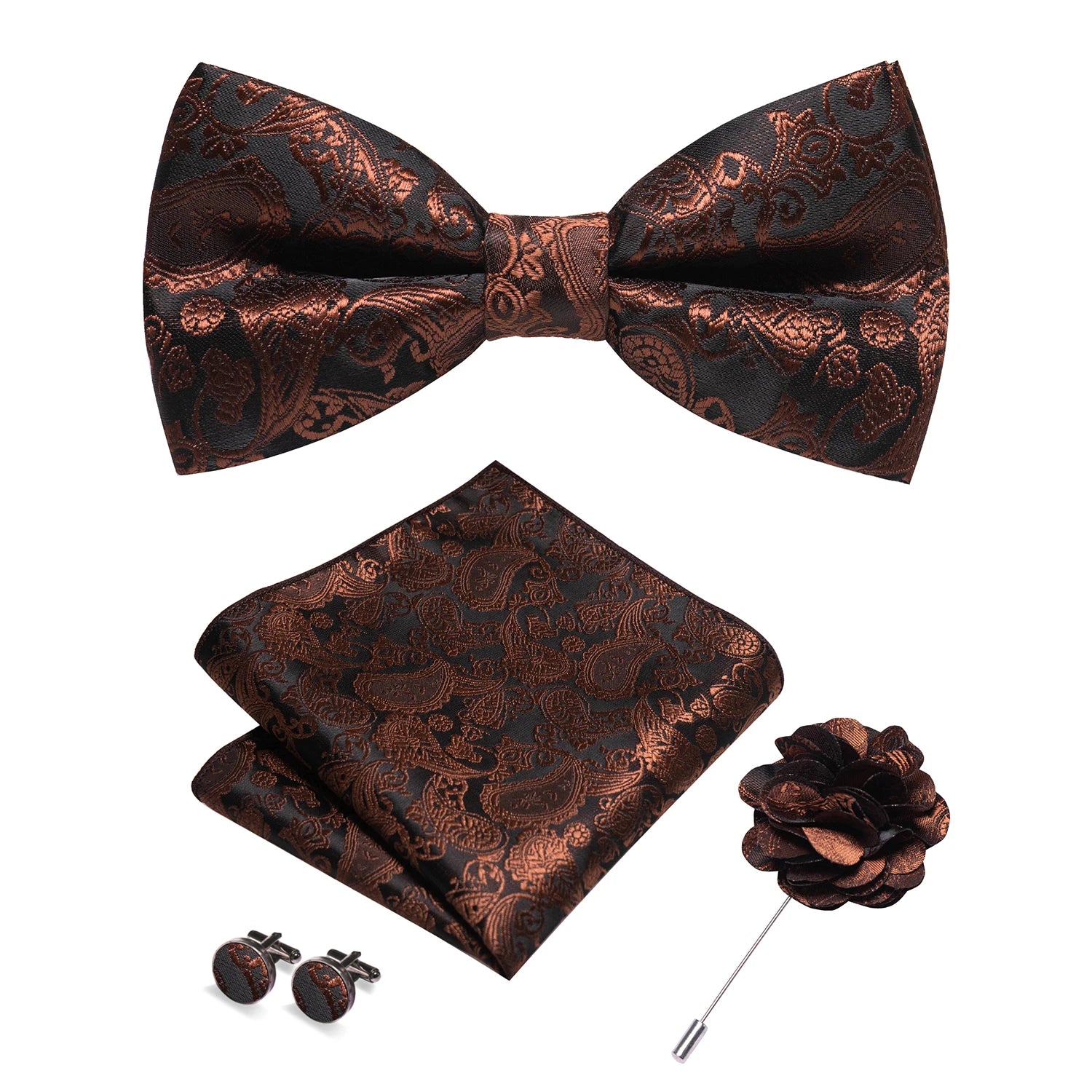 Paisley Jacquard Bow Tie 4pc Set 0022 Bazaare Mart Paisley Jacquard Bow Tie 4pc Set