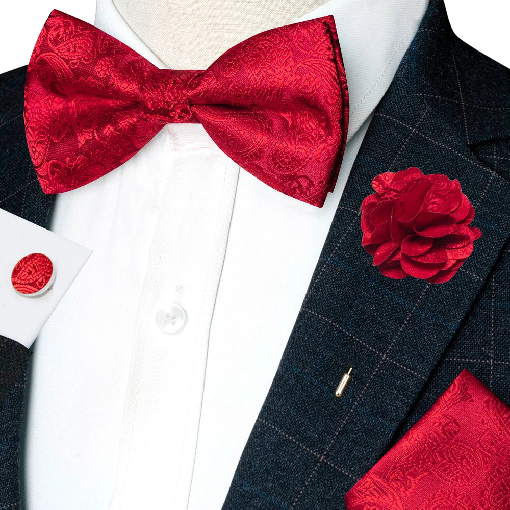 Paisley Jacquard Bow Tie 4pc Set Bazaare Mart Paisley Jacquard Bow Tie 4pc Set