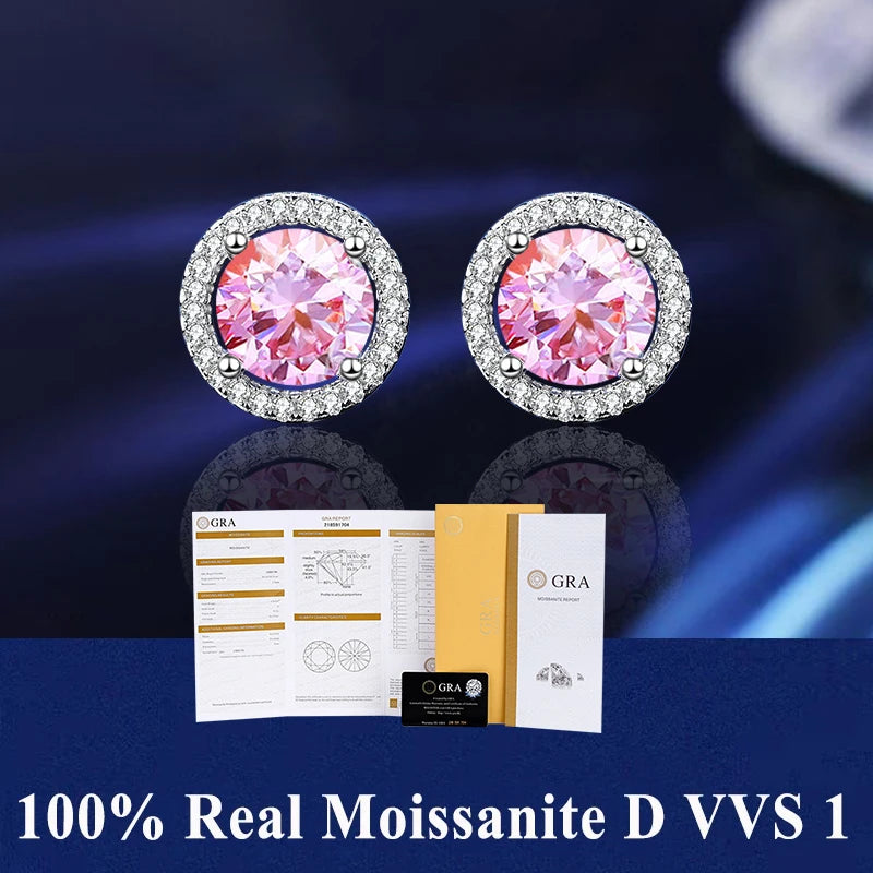 Moissanite Stud Earrings For Women