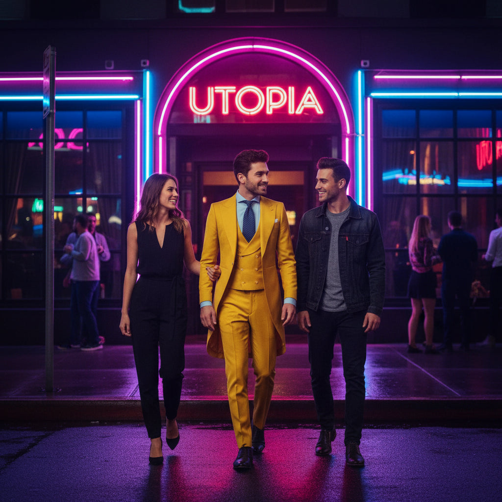 3Pc Long Formal Men's Suit