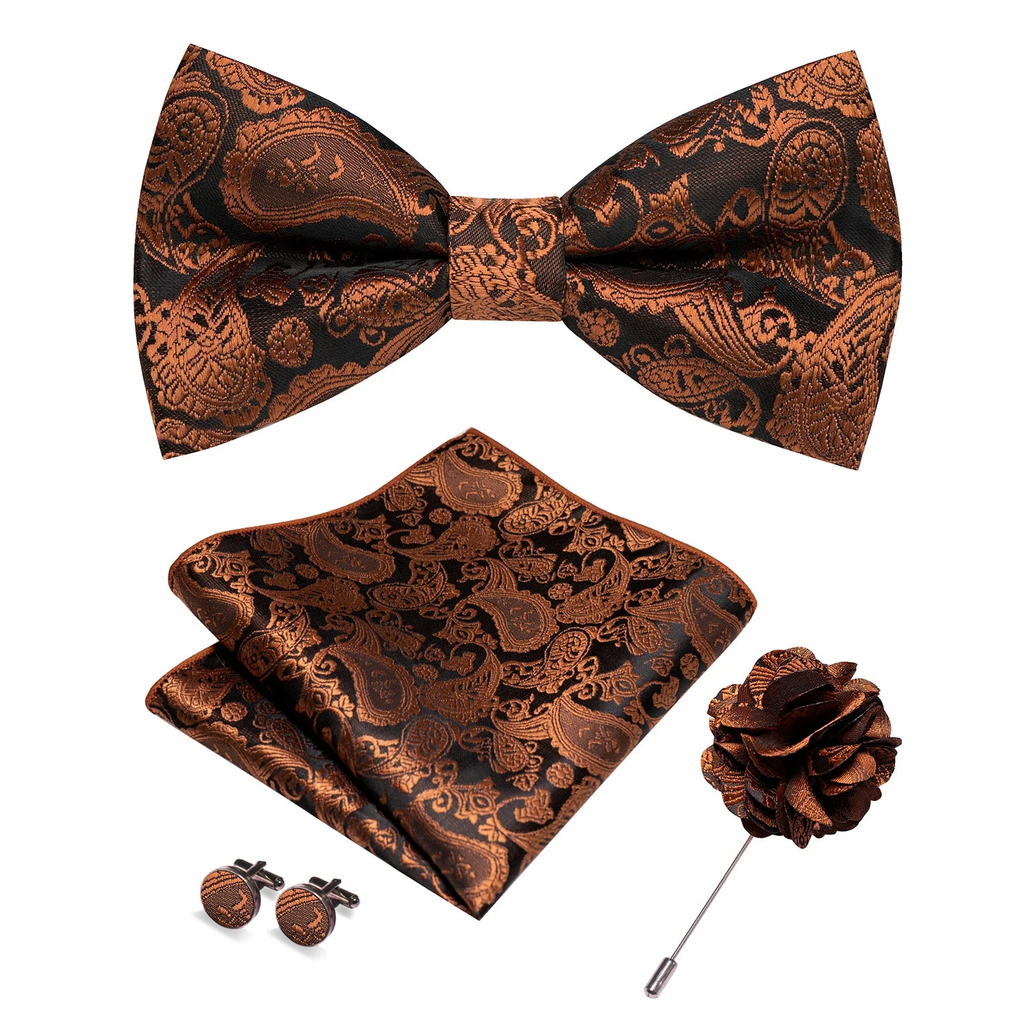 Paisley Jacquard Bow Tie 4pc Set 0041 Bazaare Mart Paisley Jacquard Bow Tie 4pc Set