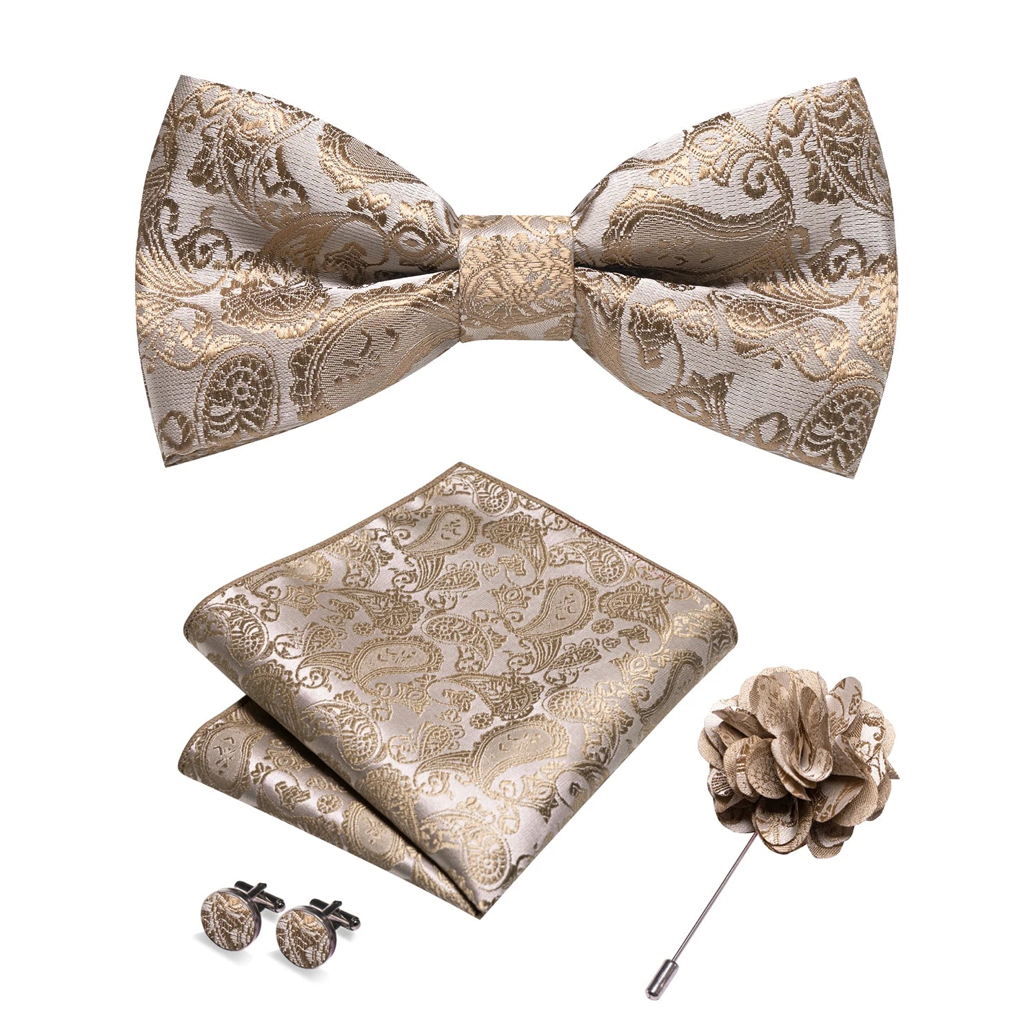 Paisley Jacquard Bow Tie 4pc Set 0014 Bazaare Mart Paisley Jacquard Bow Tie 4pc Set