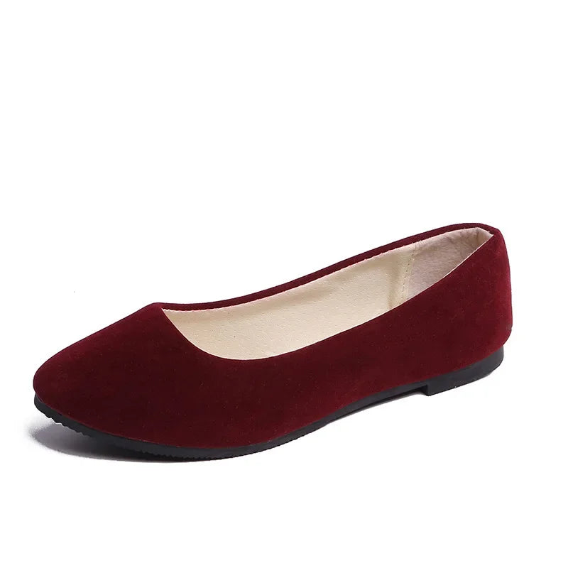 Suede Flat Slip Ons