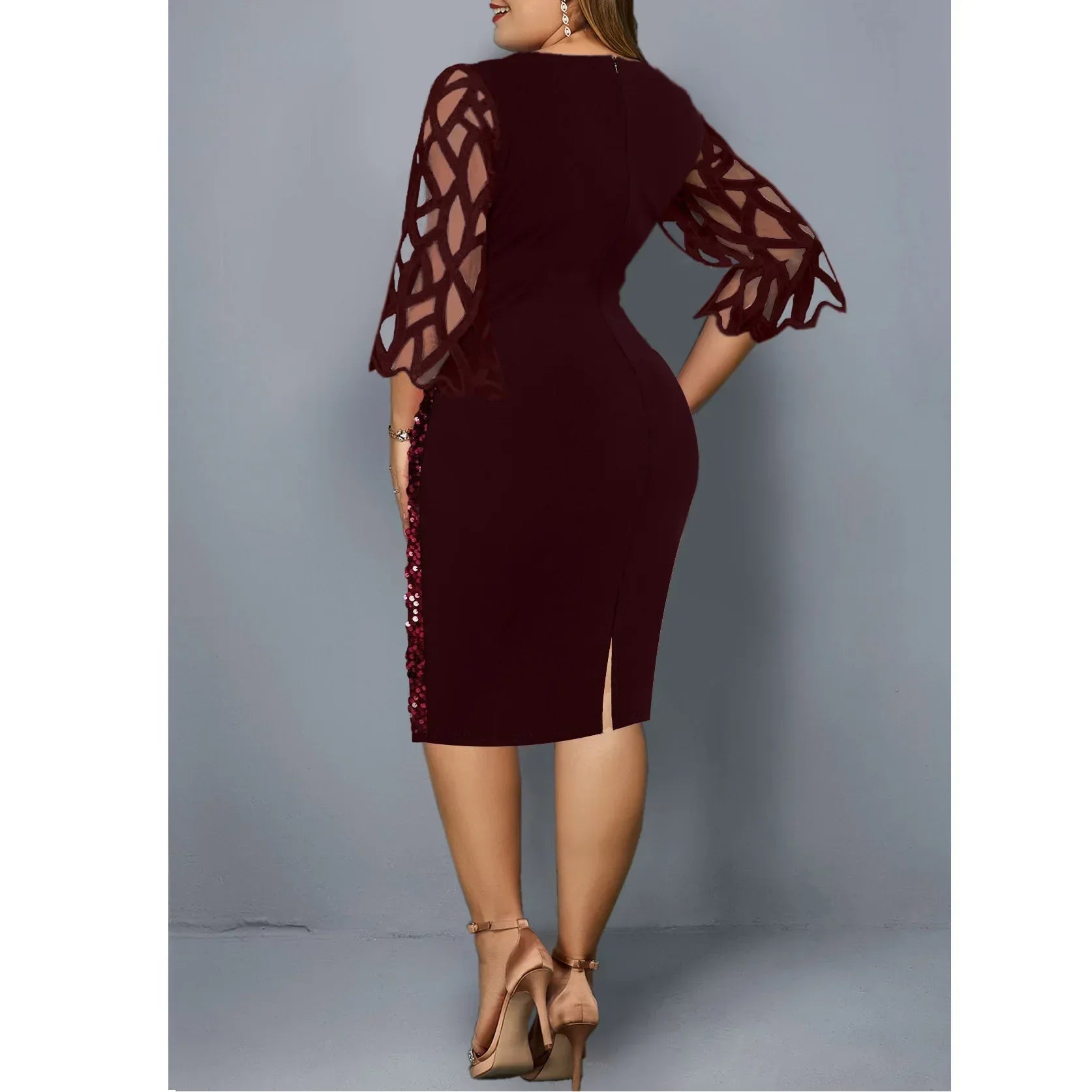 Elegant Sequin Plus Size Dress Bazaare Mart Elegant Sequin Plus Size Dress