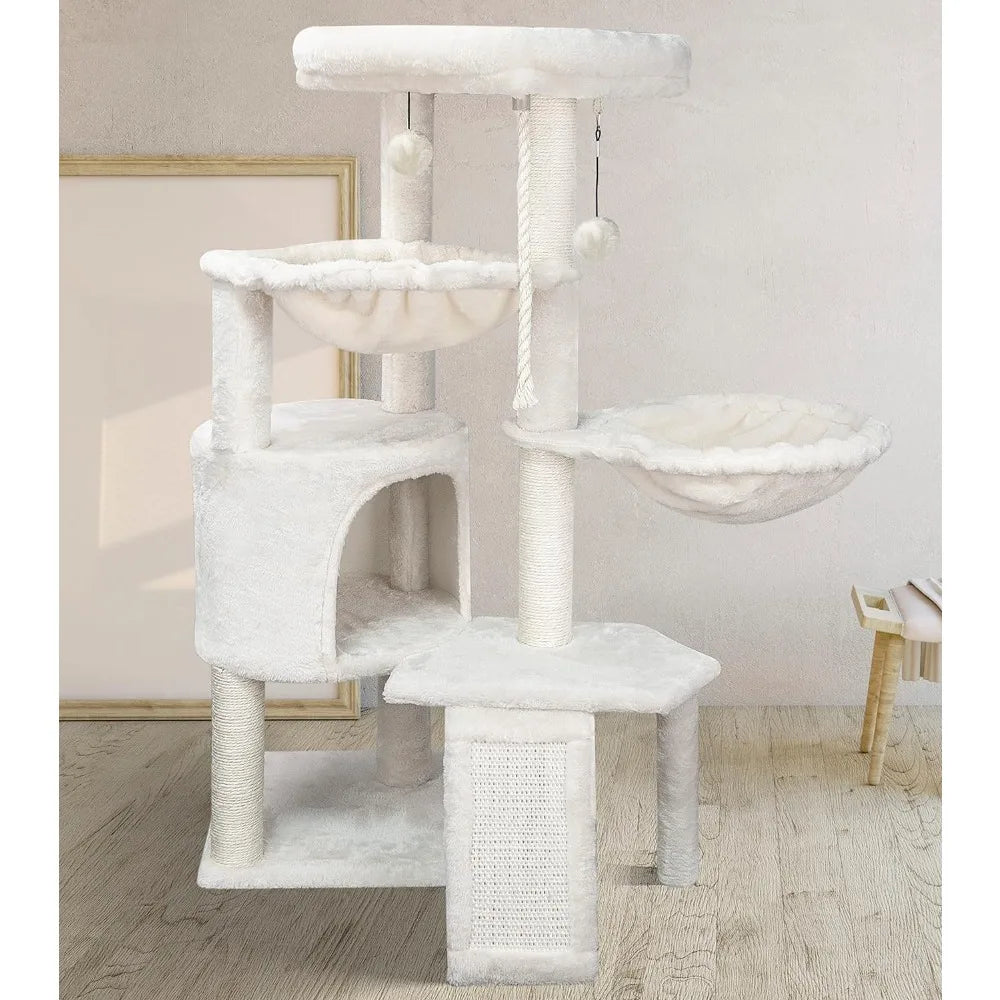 Beige Three Tier Cat Tree
