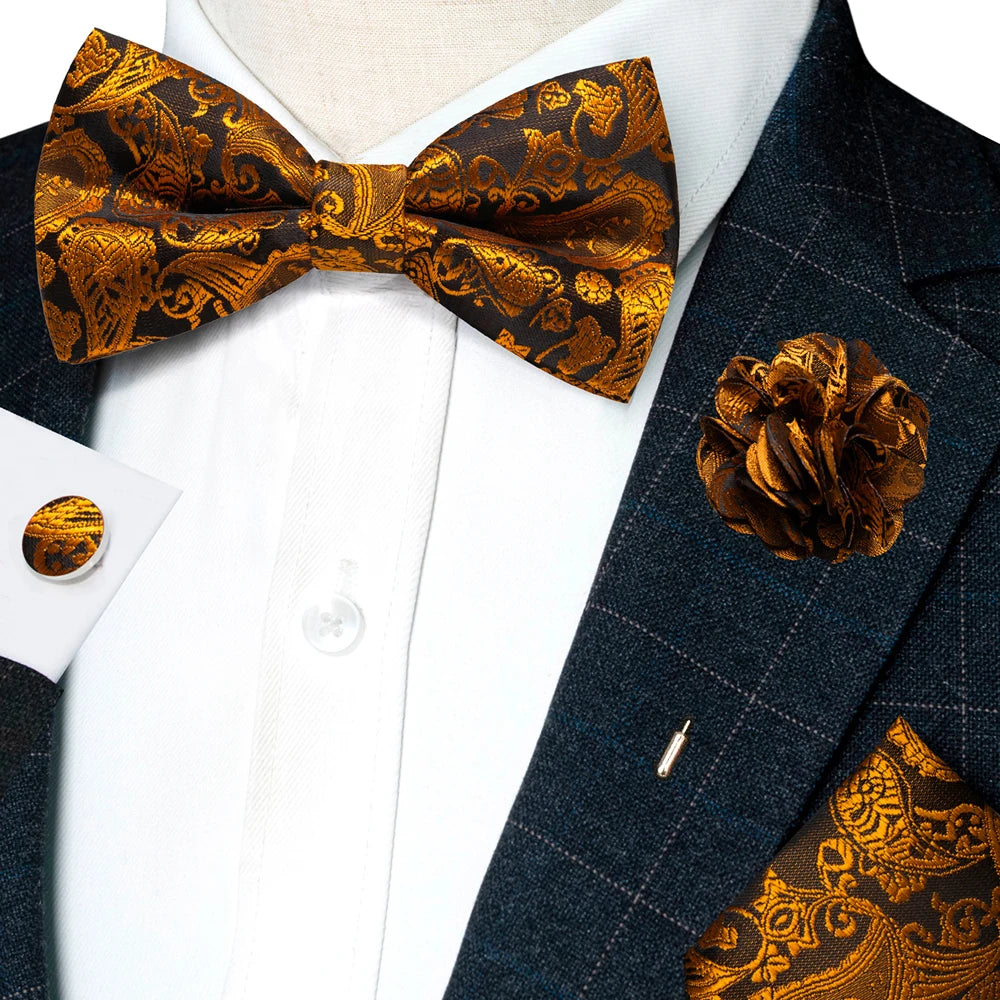Paisley Jacquard Bow Tie 4pc Set Bazaare Mart Paisley Jacquard Bow Tie 4pc Set