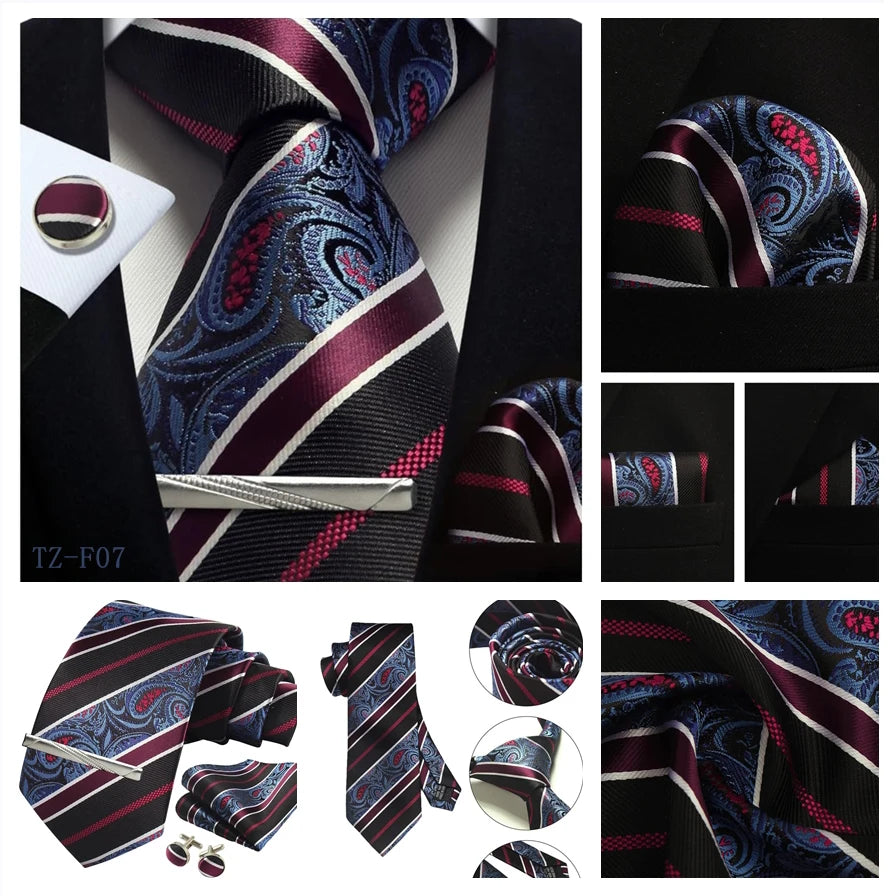 Silk Paisley 4pc Necktie Set
