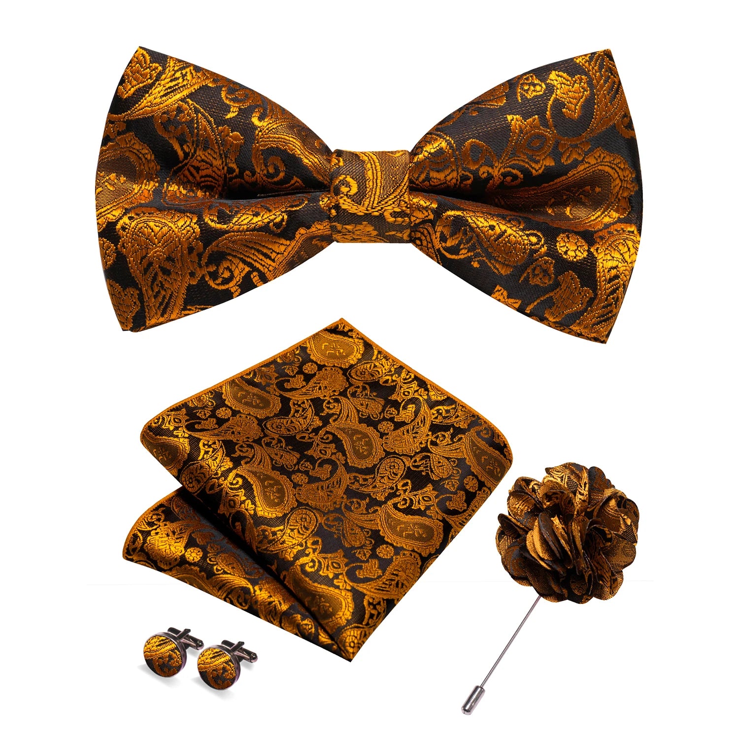 Paisley Jacquard Bow Tie 4pc Set 0028 Bazaare Mart Paisley Jacquard Bow Tie 4pc Set