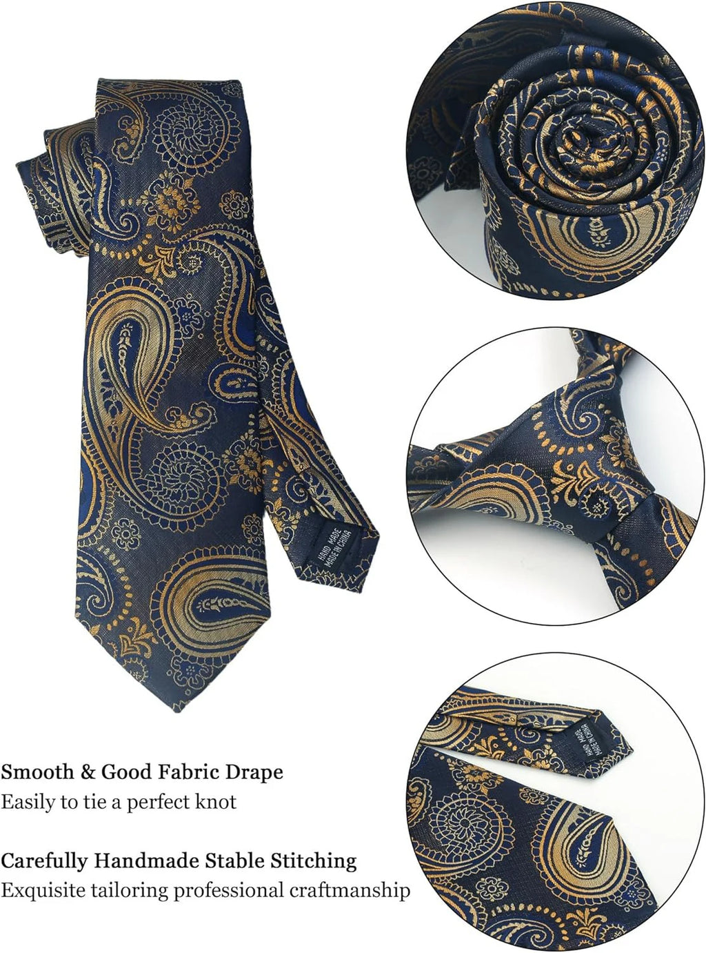 Silk Paisley 4pc Necktie Set