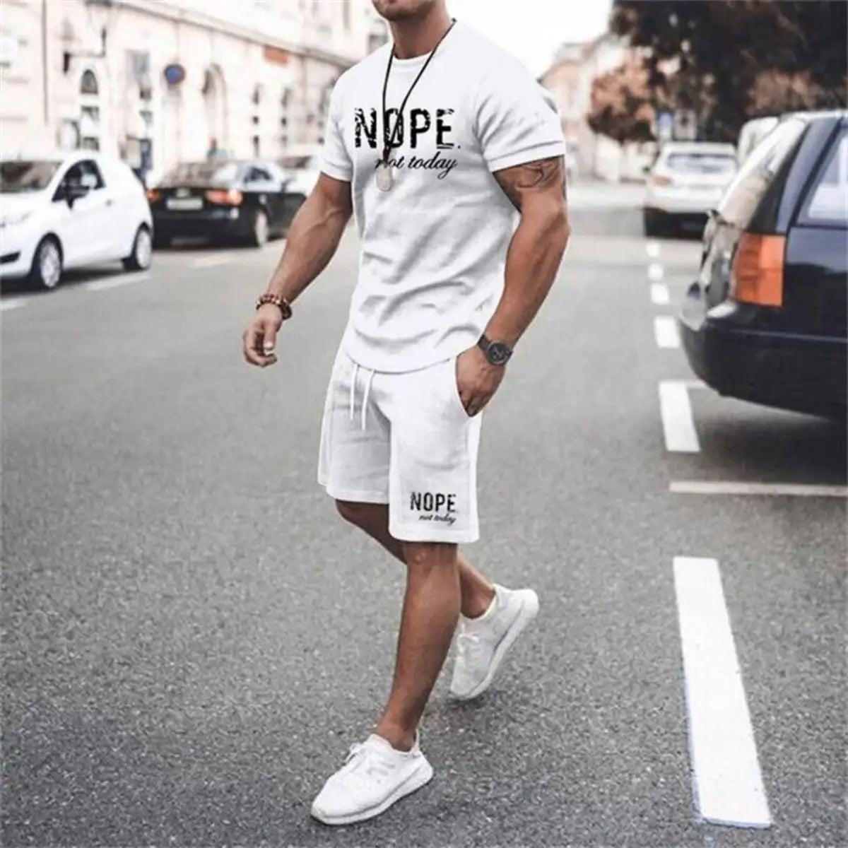 Nope Summer T-shirt Shorts Set