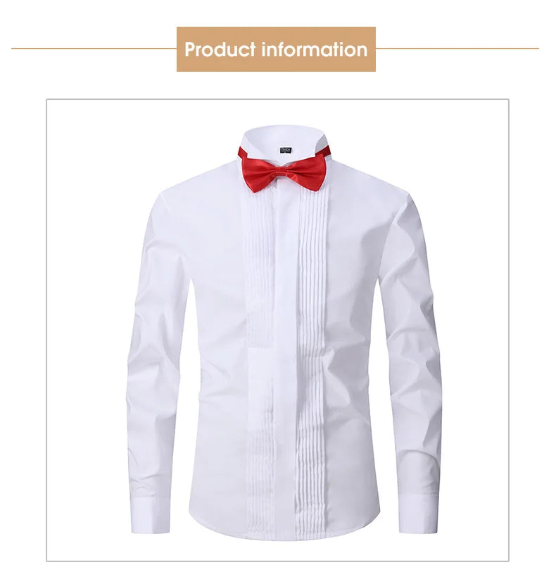 Classic Winged Collar French Cuff Dress Shirt