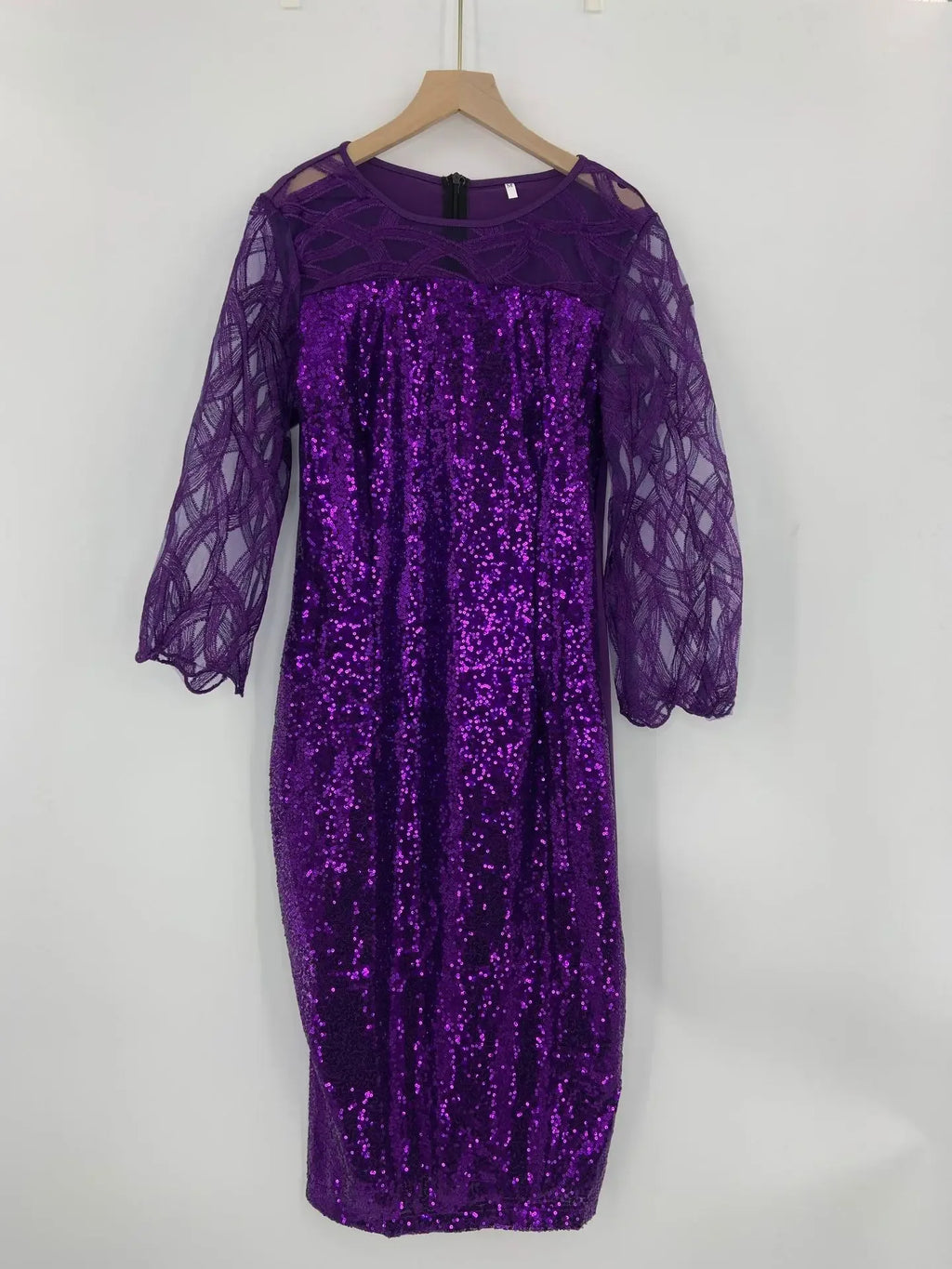 Elegant Sequin Plus Size Dress Bazaare Mart Elegant Sequin Plus Size Dress