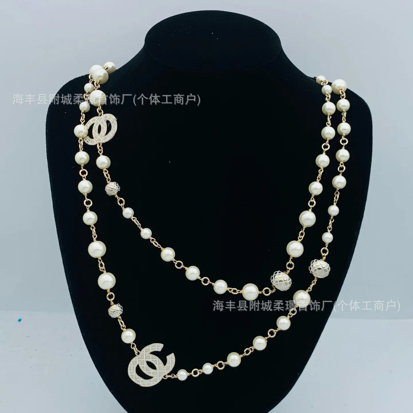 Long Chain Multi-Strand Necklace United States Steel color Bazaare Mart Multi Strand Necklace