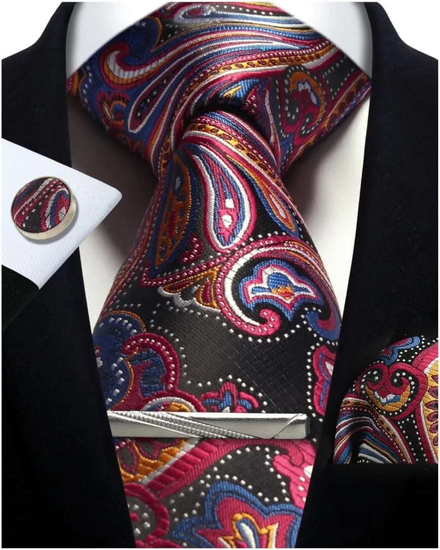 Silk Paisley 4pc Necktie Set