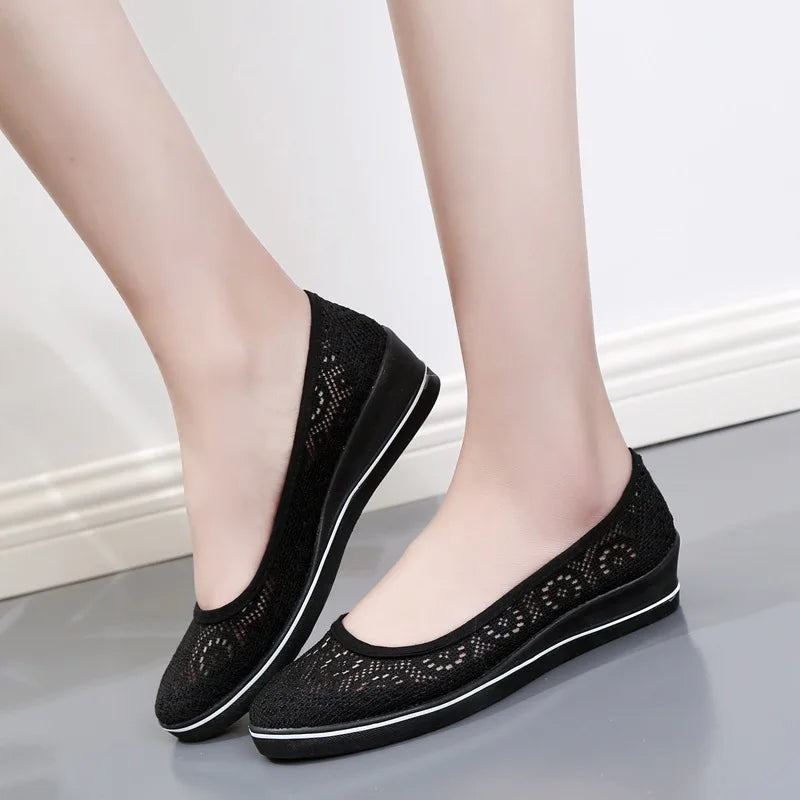Hollow Lace Flats