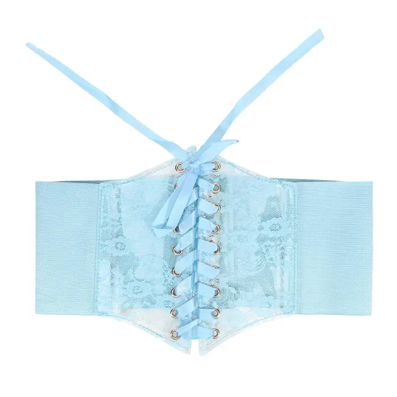 Lace Corset Belt Blue Bazaare Mart Lace Corset Belt